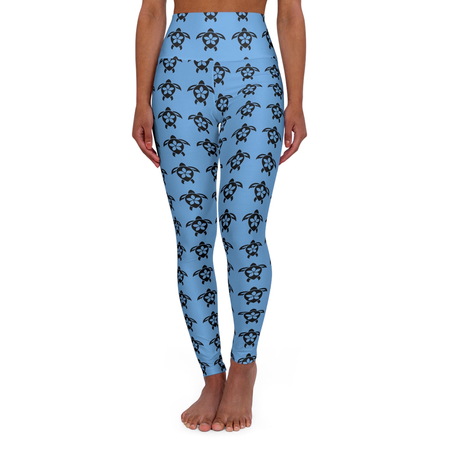 Tropical Floral High Waisted Yoga Leggings - Comfortable Activewear for Fitness and Wellness