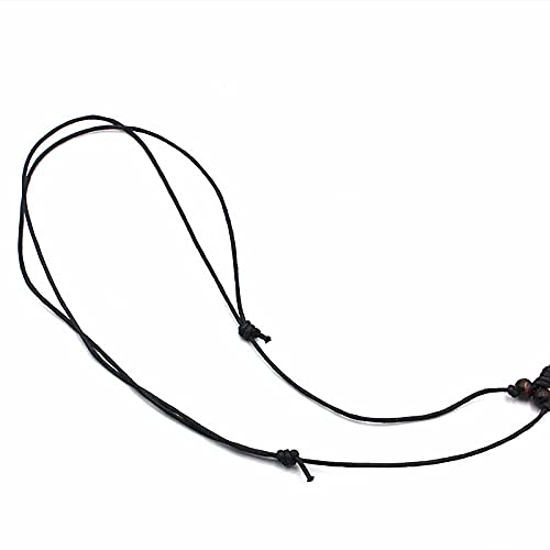 2PCS Hawaiian Protection Amulet Lucky Pendant Necklace Vintage Tiki Fish Hook Turtles Tortoise Shark Wolf Tooth Caved Satue Adjustable Rope Chain Necklaces for Men Women - Hawaiian Flair