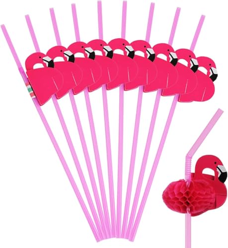 ALINK 50 Umbrella Parasol Drinking Straws, Hawaiian Beach Cocktail Luau Party Decorations Supplies