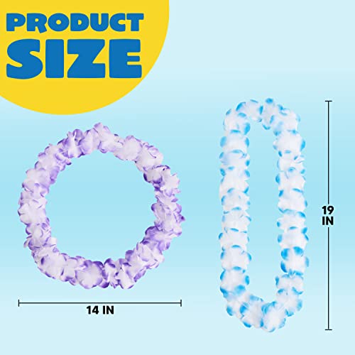 Joyin Toy 36 Counts Hawaiian Leis Bulk, Tropical Flower Lei Hawaiian Lei Beach Hawaii Luau Party Favors Decoration Birthday Party Supplies(3 Dozen) - Hawaiian Flair