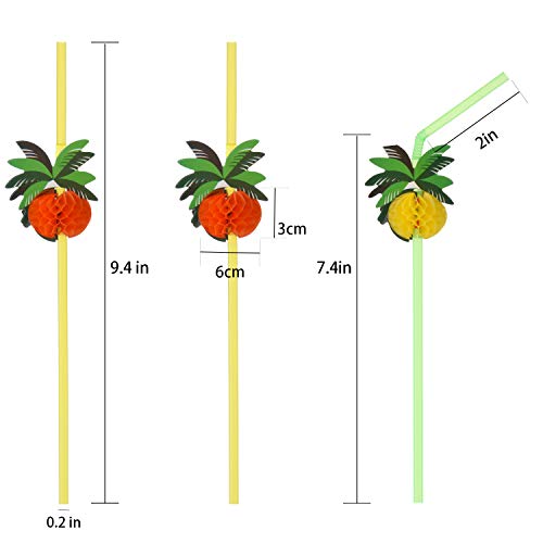ALINK 50 Umbrella Parasol Drinking Straws, Hawaiian Beach Cocktail Luau Party Decorations Supplies