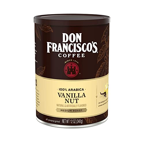 Don Francisco's Hawaiian Hazelnut Ground Flavored Coffee: Rich, Aromatic 100% Arabica Beans - (3 x 12 oz Recyclable Cans) - Hawaiian Flair
