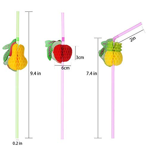 ALINK 50 Umbrella Parasol Drinking Straws, Hawaiian Beach Cocktail Luau Party Decorations Supplies