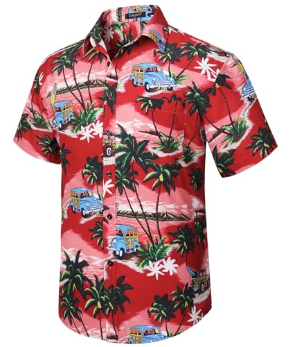 Men's Hawaiian Shirts Short Sleeve Casual Floral Button Down Tropical Shirt Summer Holiday Beach Aloha Hawaii Shirt - Hawaiian Flair