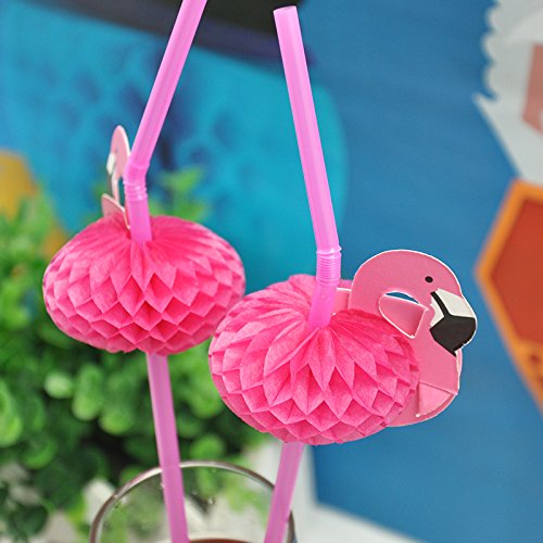 ALINK 50 Umbrella Parasol Drinking Straws, Hawaiian Beach Cocktail Luau Party Decorations Supplies