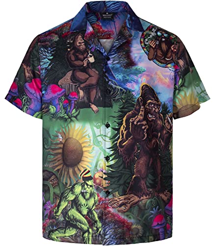 MIKENKO 80s 90s Hawaiian Shirt for Men Funny Button Down Shirt Big and Tall Short Sleeves Button Up Shirts for Men Women - Hawaiian Flair