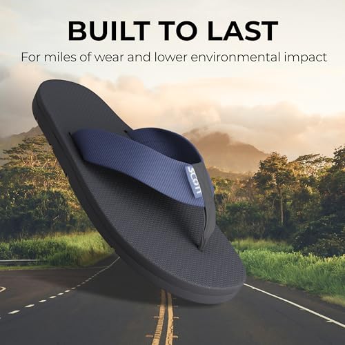 Scott Hawaii Makaha Flip Flop | Custom Molded Outsole with Arch Support | Podiatrist Recommended - Hawaiian Flair