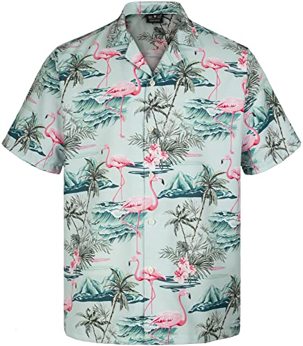 MIKENKO 80s 90s Hawaiian Shirt for Men Funny Button Down Shirt Big and Tall Short Sleeves Button Up Shirts for Men Women - Hawaiian Flair