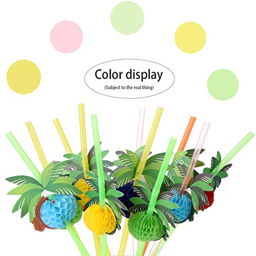 ALINK 50 Umbrella Parasol Drinking Straws, Hawaiian Beach Cocktail Luau Party Decorations Supplies