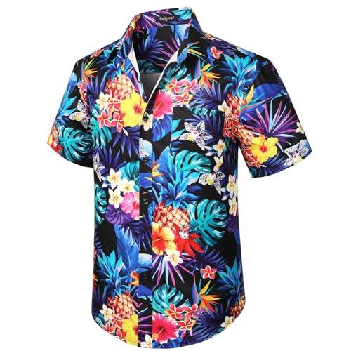 Men's Hawaiian Shirts Short Sleeve Casual Floral Button Down Tropical Shirt Summer Holiday Beach Aloha Hawaii Shirt - Hawaiian Flair