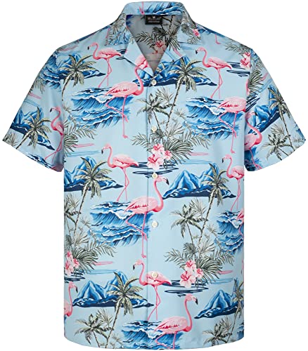 MIKENKO 80s 90s Hawaiian Shirt for Men Funny Button Down Shirt Big and Tall Short Sleeves Button Up Shirts for Men Women - Hawaiian Flair
