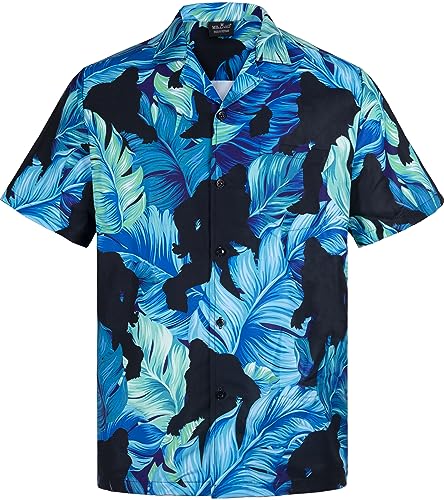 MIKENKO 80s 90s Hawaiian Shirt for Men Funny Button Down Shirt Big and Tall Short Sleeves Button Up Shirts for Men Women - Hawaiian Flair