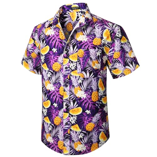 Men's Hawaiian Shirts Short Sleeve Casual Floral Button Down Tropical Shirt Summer Holiday Beach Aloha Hawaii Shirt - Hawaiian Flair