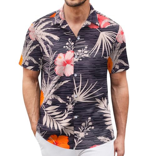 Hawaiian Shirt for Men Sleeves Printed Casual Button Down Summer Beach Dress Shirts - Hawaiian Flair