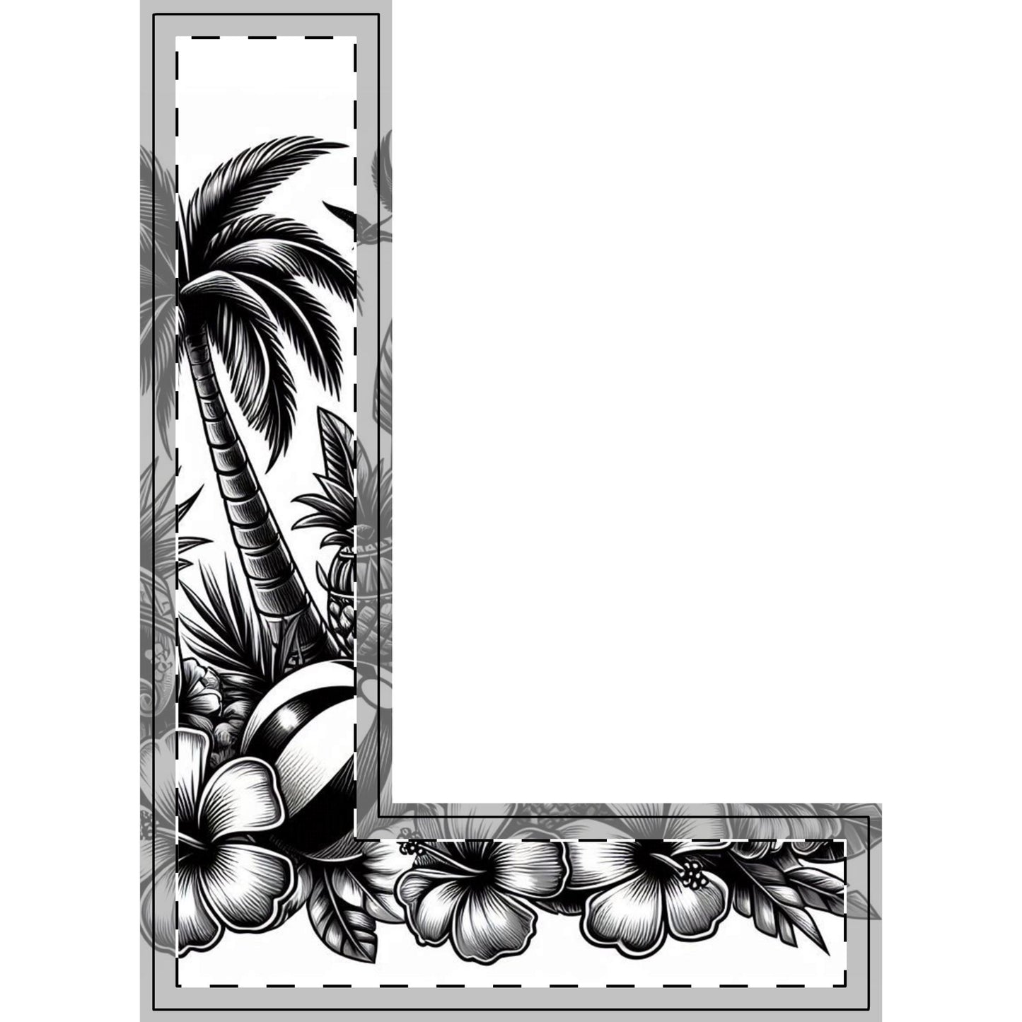 Tropical-Themed Wood Decor with Surfboard & Star Design - Hawaiian Flair