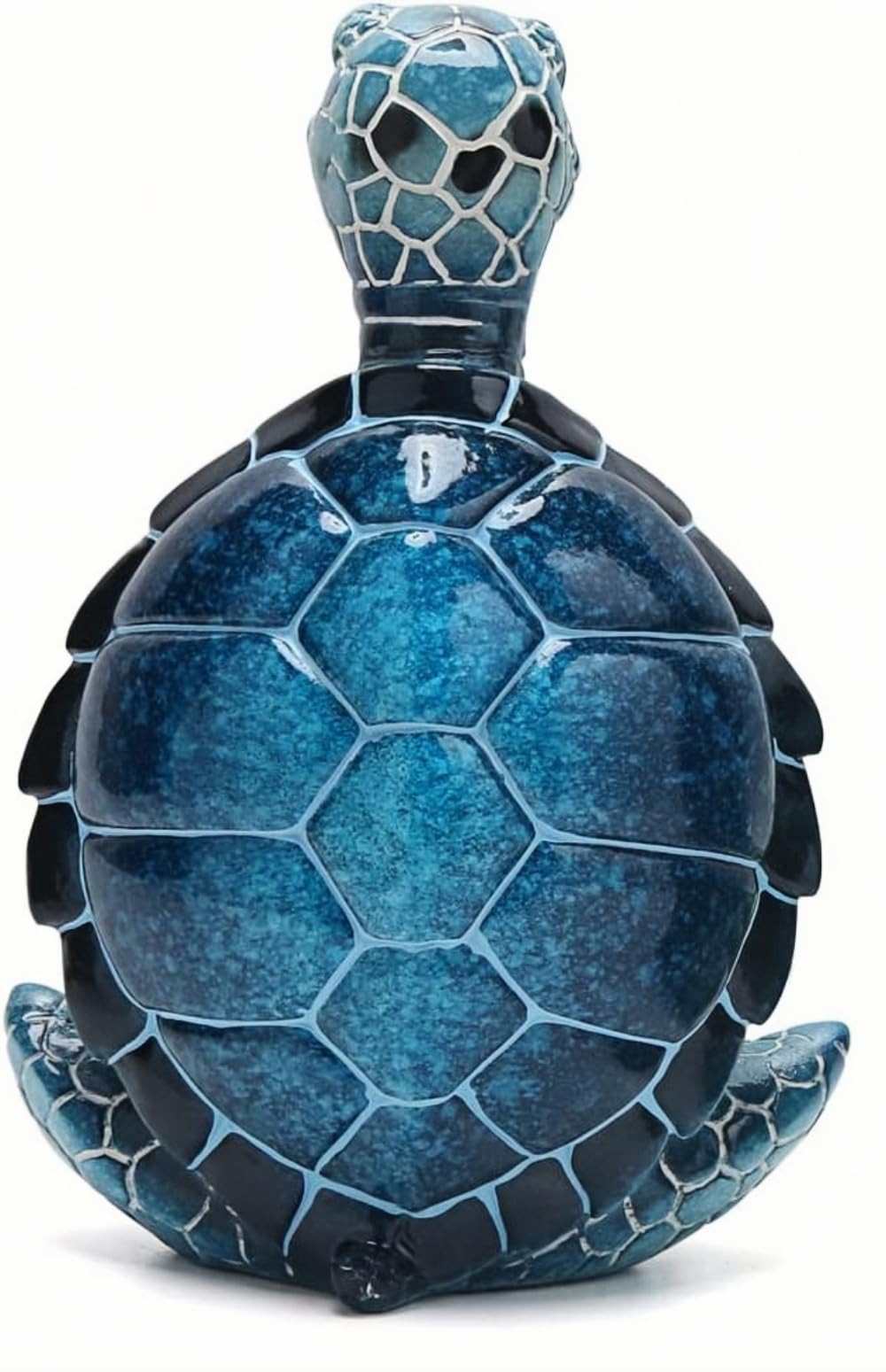 VVGIFTS Sea Turtle Meditation Yoga Decor, Garden Figurine Sea Turtle Meditating Coastal Beach Decorations, Zen Yoga Resin Statue for Home Office Decorations (Put The Palm Separate) - Hawaiian Flair