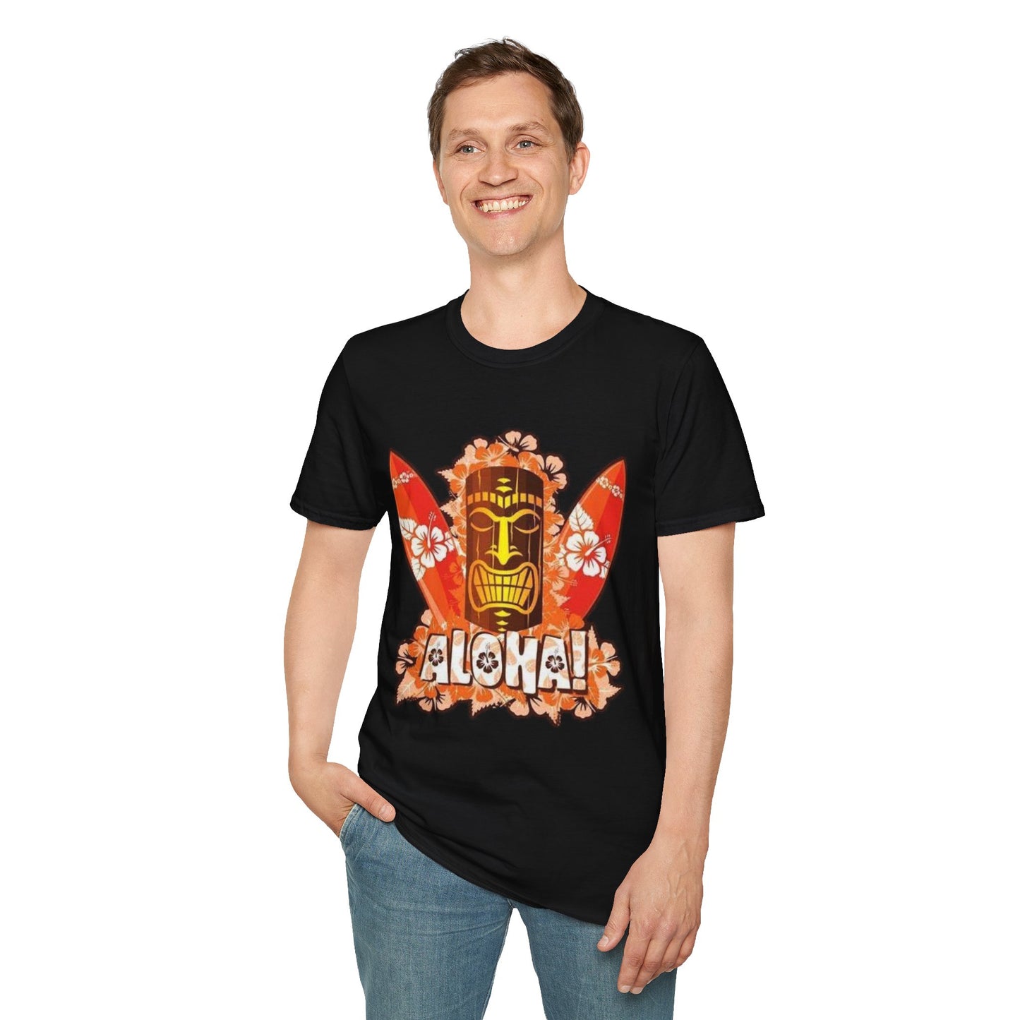 Aloha Tropical T-Shirt – Unisex Softstyle Tee for Summer Celebrations - Hawaiian Flair
