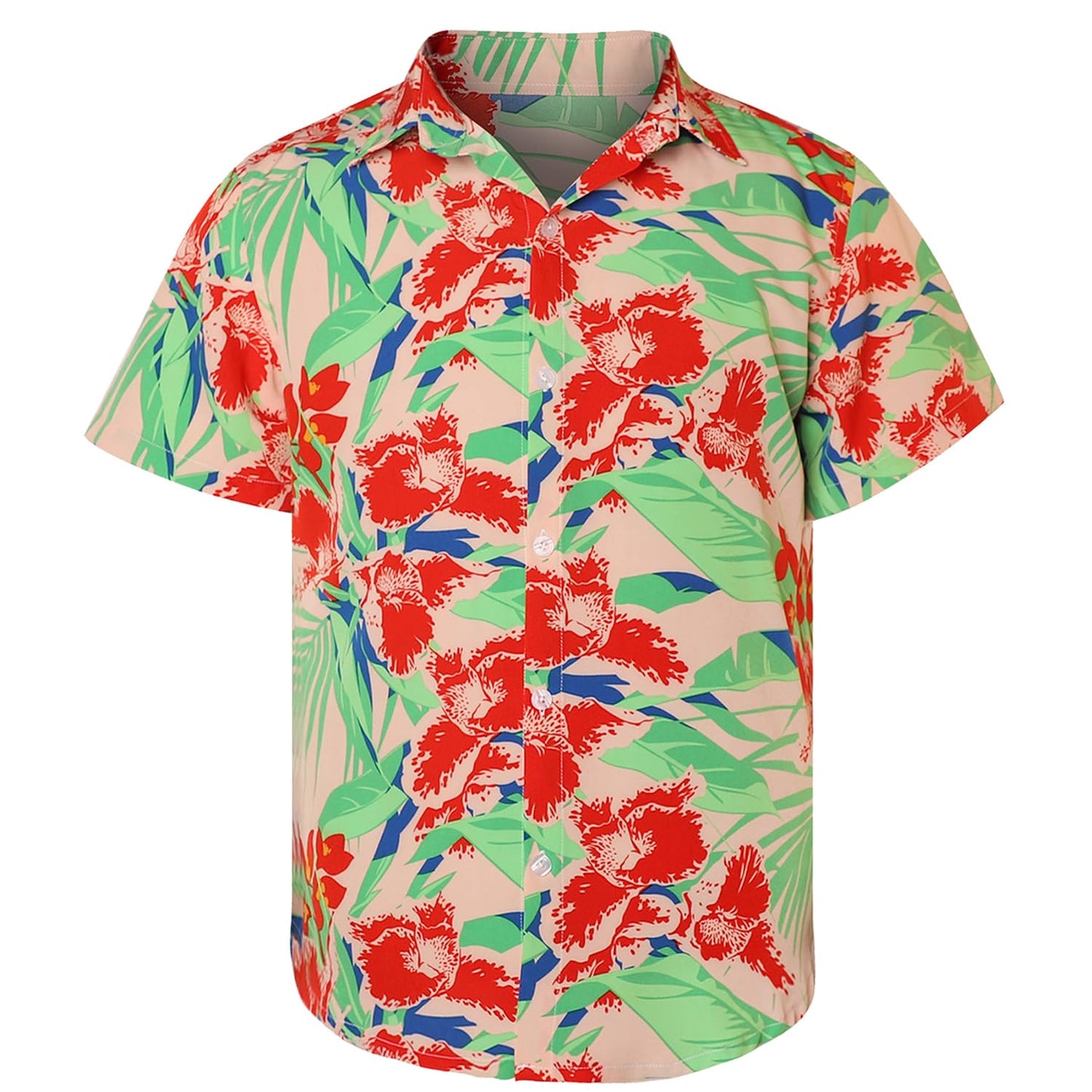 Hawaiian Shirt for Men Sleeves Printed Casual Button Down Summer Beach Dress Shirts - Hawaiian Flair