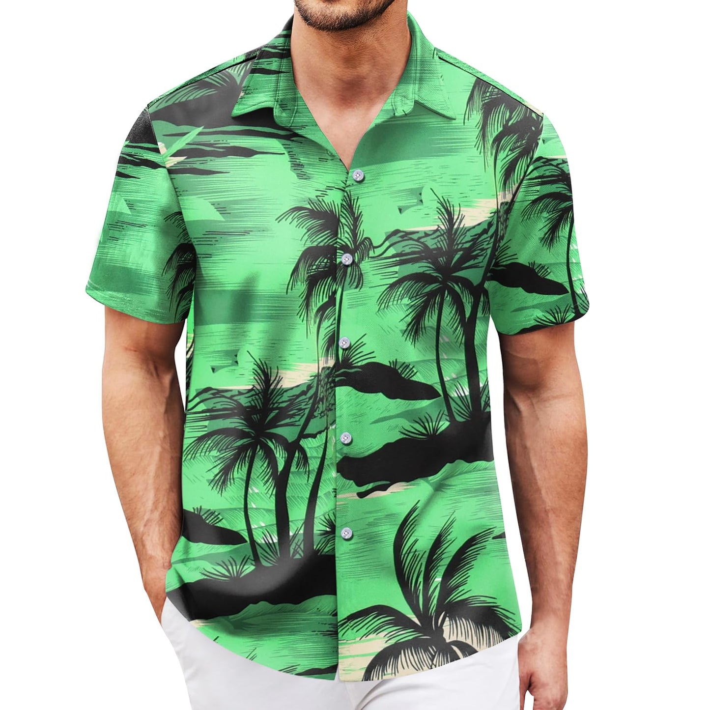 Hawaiian Shirt for Men Sleeves Printed Casual Button Down Summer Beach Dress Shirts - Hawaiian Flair