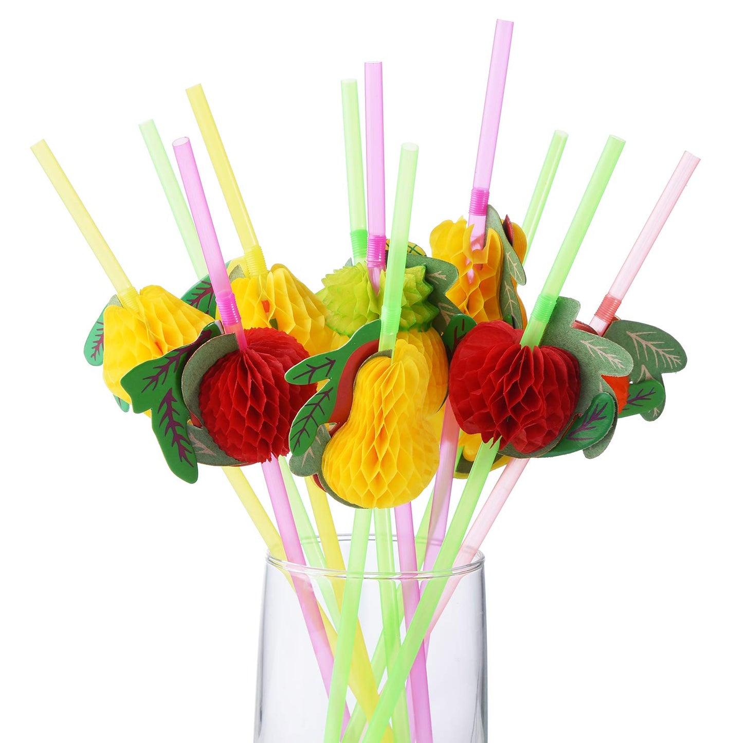 ALINK 50 Umbrella Parasol Drinking Straws, Hawaiian Beach Cocktail Luau Party Decorations Supplies