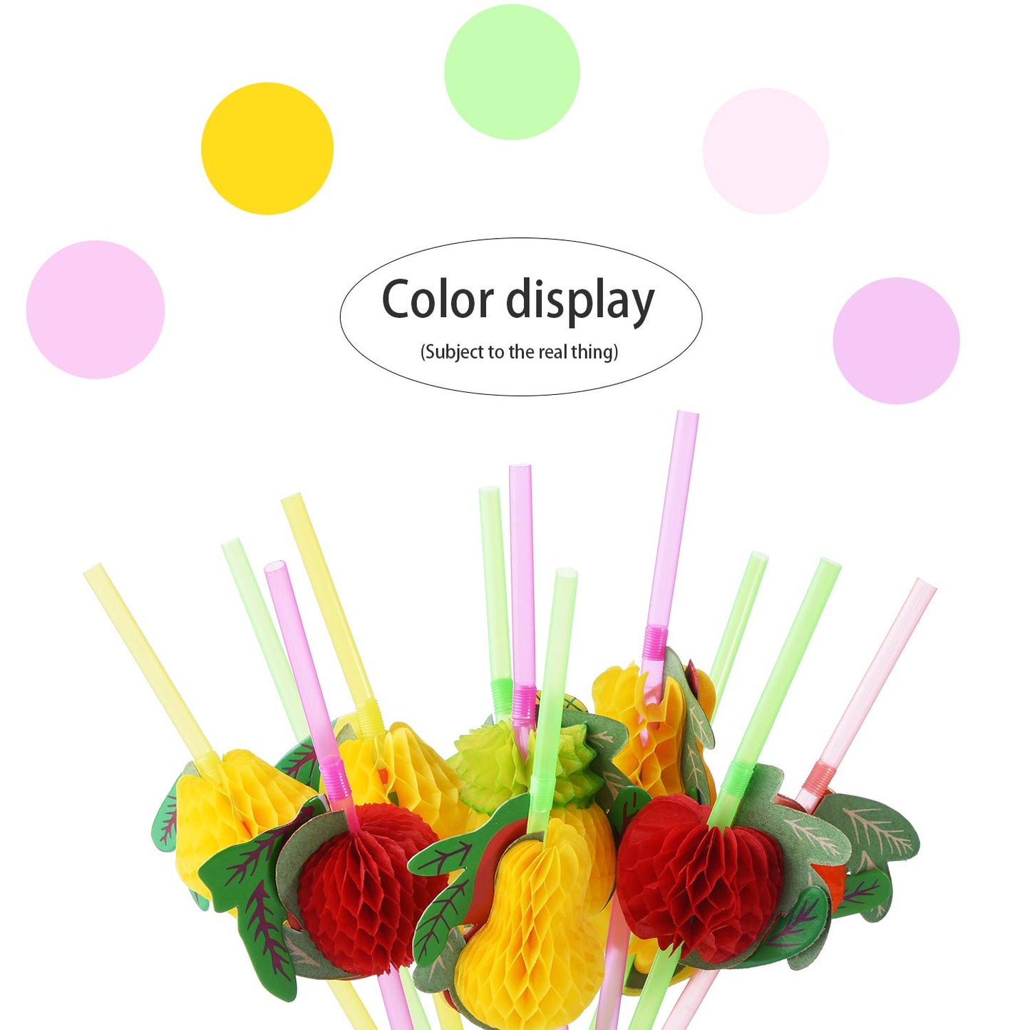 ALINK 50 Umbrella Parasol Drinking Straws, Hawaiian Beach Cocktail Luau Party Decorations Supplies