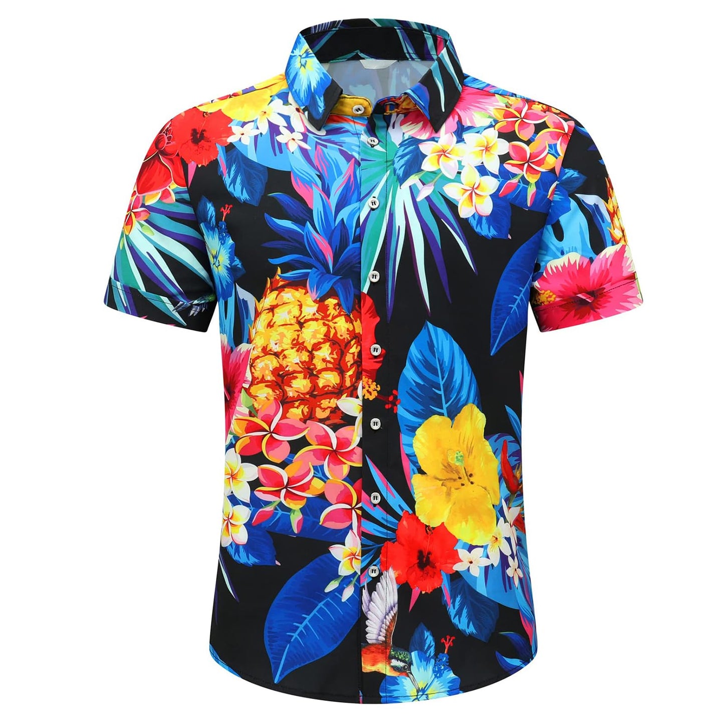 Men's Hawaiian Shirt Tops Vintage Short Sleeve Button Down Beach Shirt Male Tropical Floral Summer Pullover Party Holiday - Hawaiian Flair