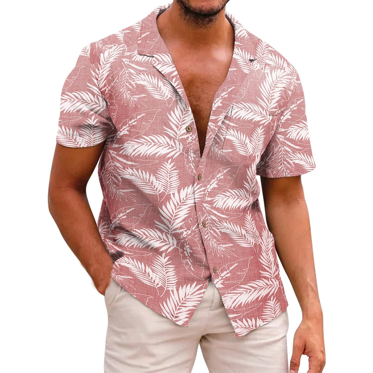 Men's Hawaiian Shirt Tops Vintage Short Sleeve Button Down Beach Shirt Male Tropical Floral Summer Pullover Party Holiday - Hawaiian Flair