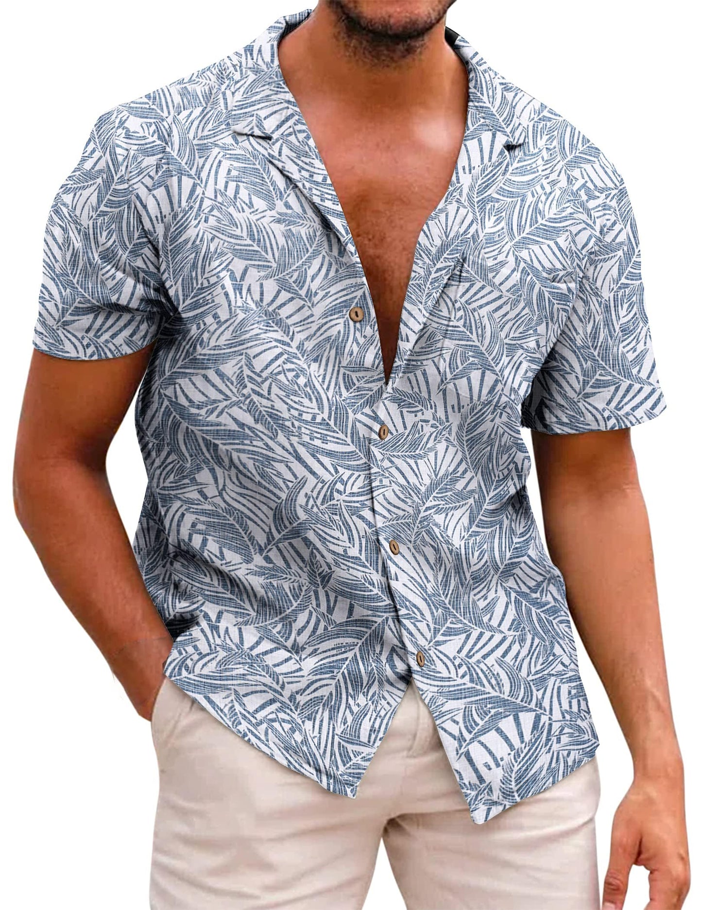 Men's Hawaiian Shirt Tops Vintage Short Sleeve Button Down Beach Shirt Male Tropical Floral Summer Pullover Party Holiday - Hawaiian Flair