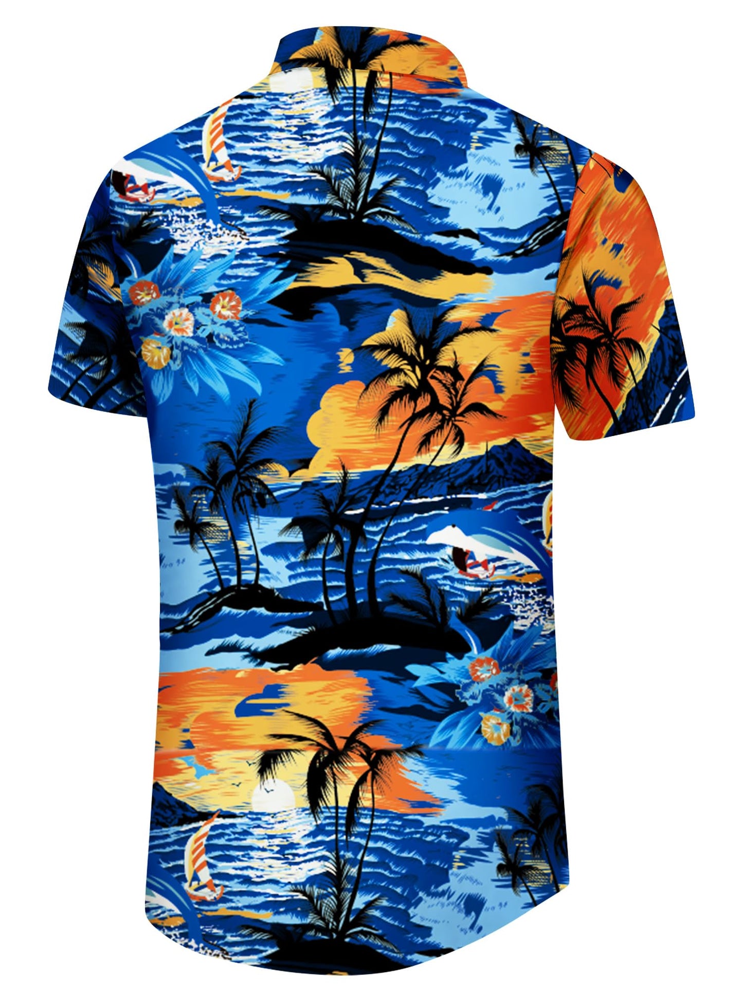 Comdecevis Men's Hawaiian Floral Shirts Short Sleeve Button Down Tropical Summer Beach Shirts - Hawaiian Flair