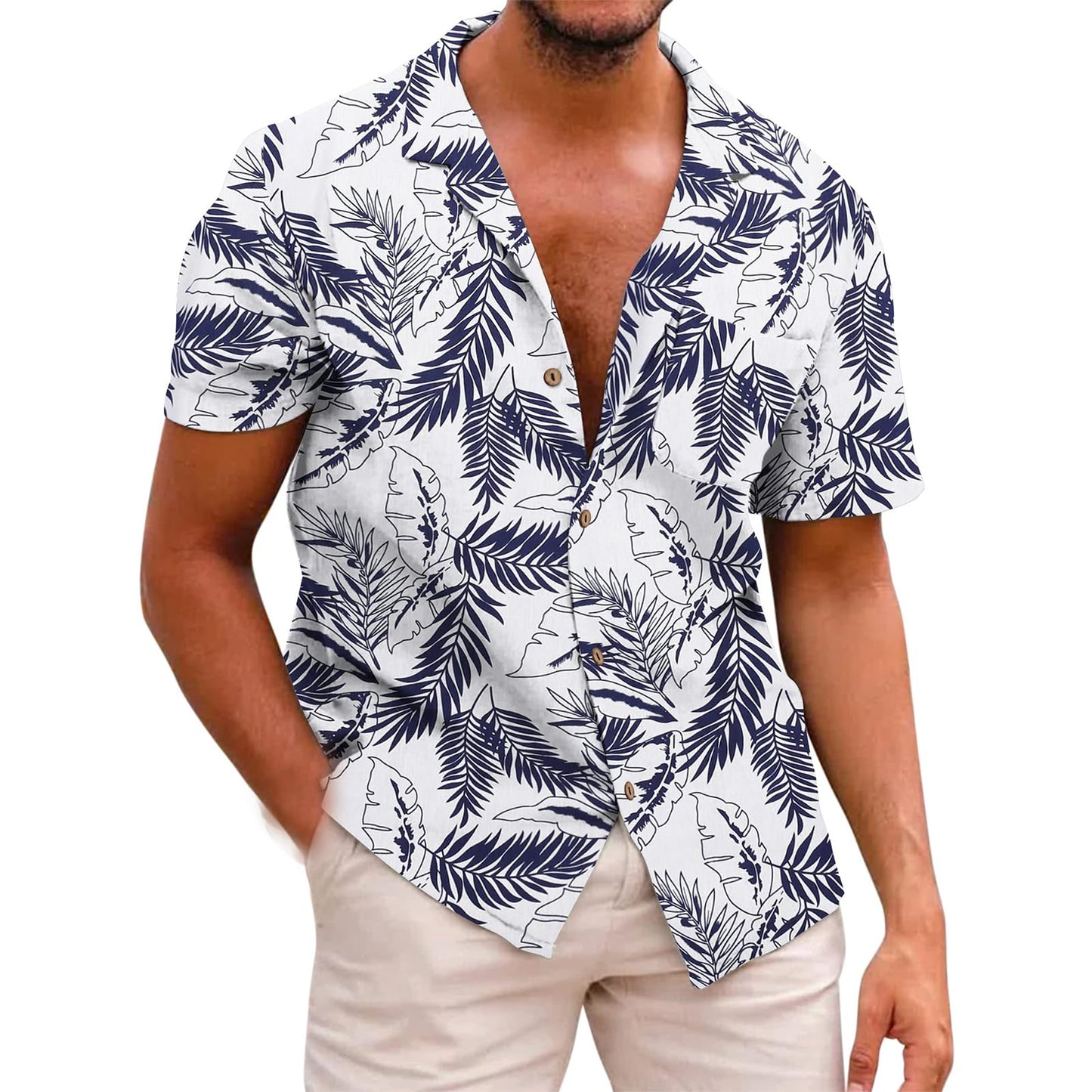 Men's Hawaiian Shirt Tops Vintage Short Sleeve Button Down Beach Shirt Male Tropical Floral Summer Pullover Party Holiday - Hawaiian Flair