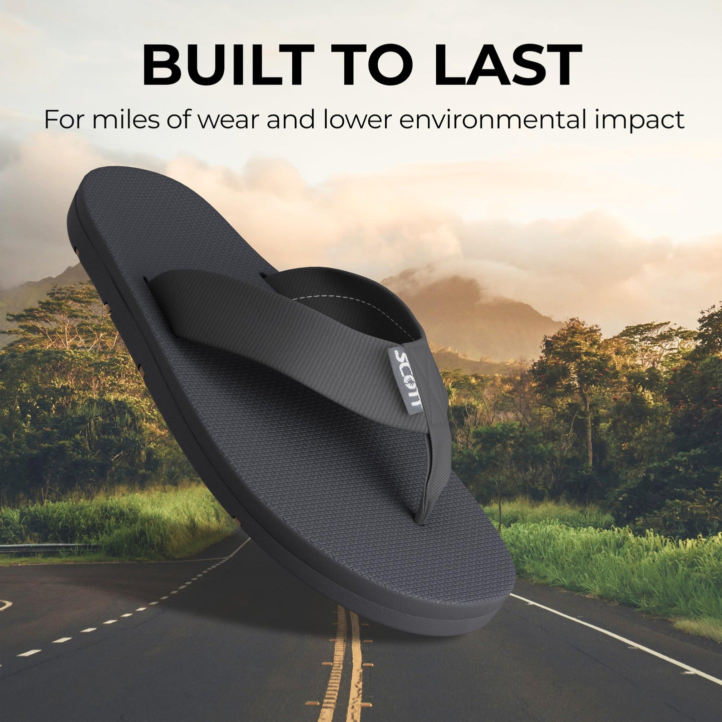 Scott Hawaii Makaha Flip Flop | Custom Molded Outsole with Arch Support | Podiatrist Recommended - Hawaiian Flair