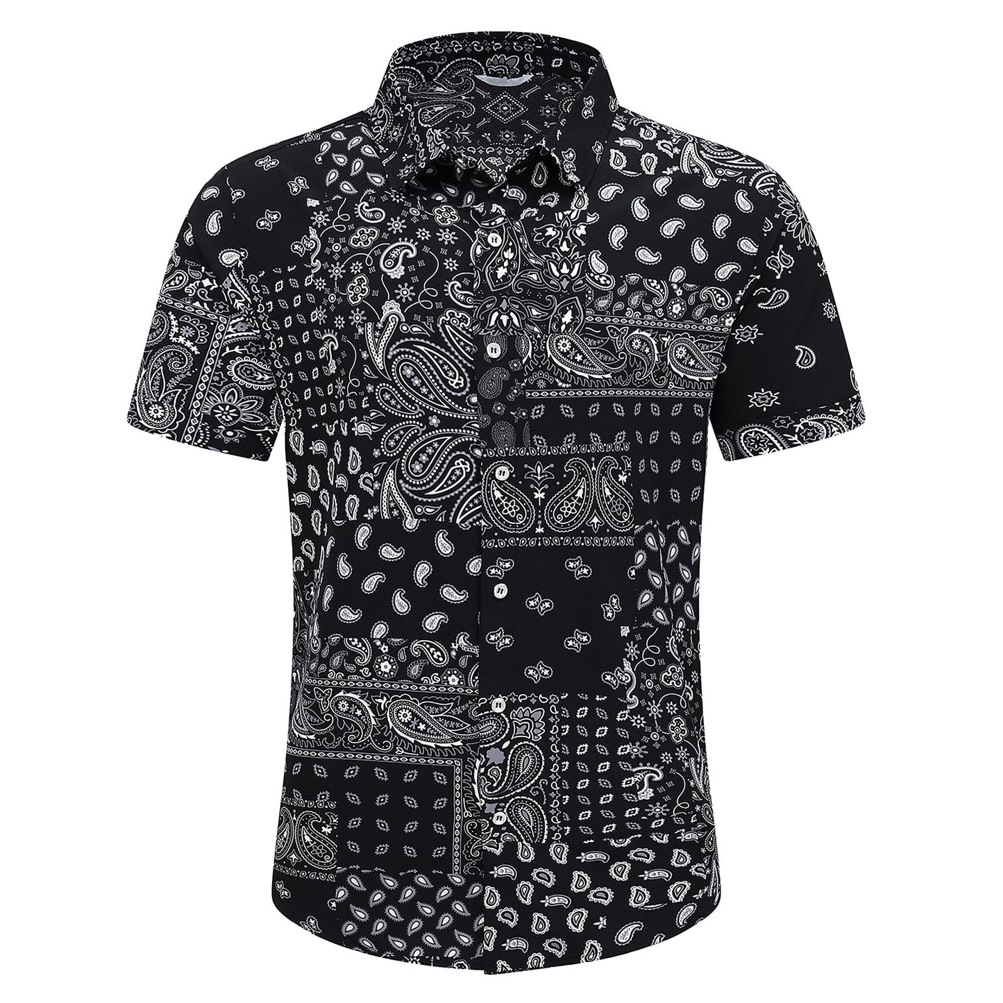 Men's Hawaiian Shirt Tops Vintage Short Sleeve Button Down Beach Shirt Male Tropical Floral Summer Pullover Party Holiday - Hawaiian Flair