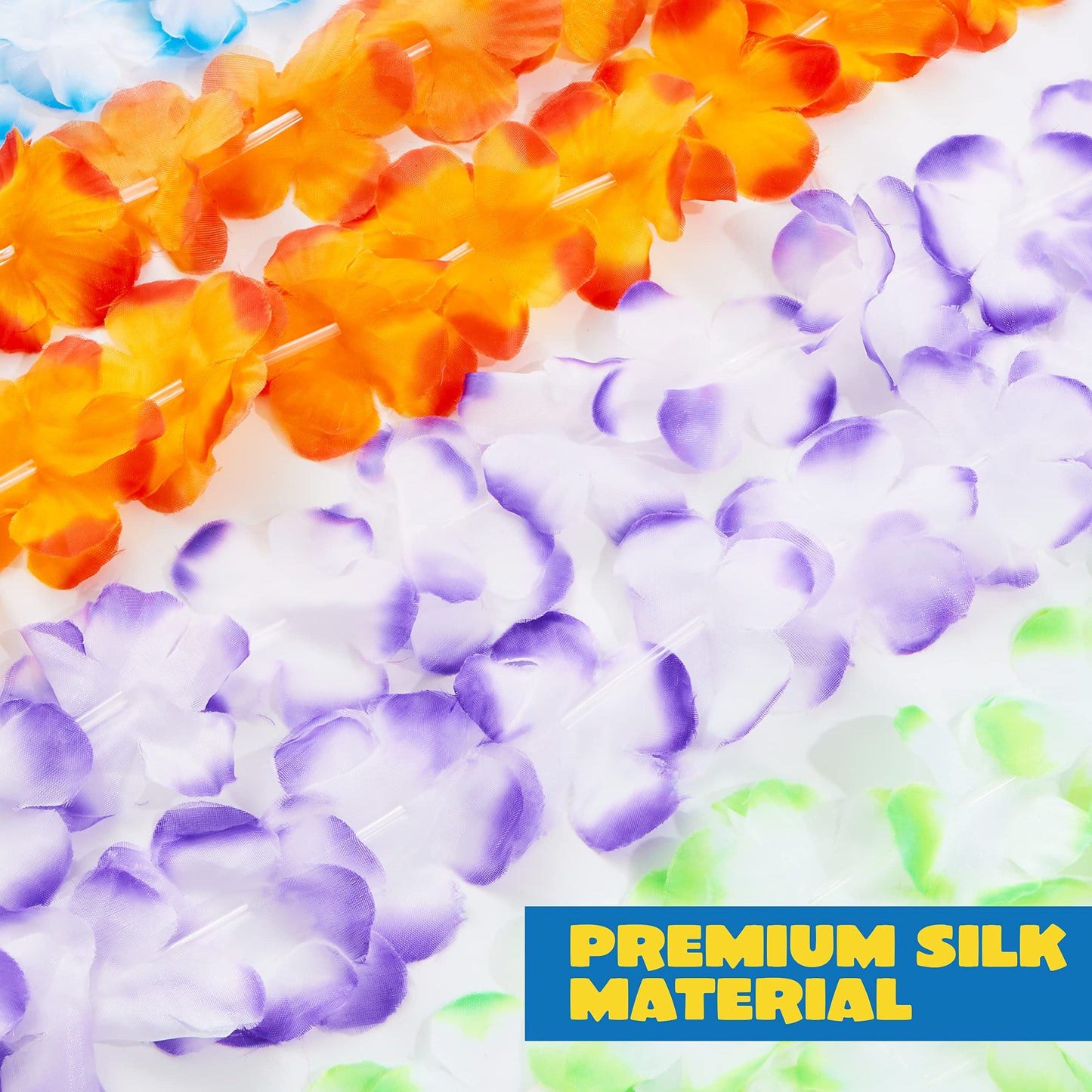 Joyin Toy 36 Counts Hawaiian Leis Bulk, Tropical Flower Lei Hawaiian Lei Beach Hawaii Luau Party Favors Decoration Birthday Party Supplies(3 Dozen) - Hawaiian Flair
