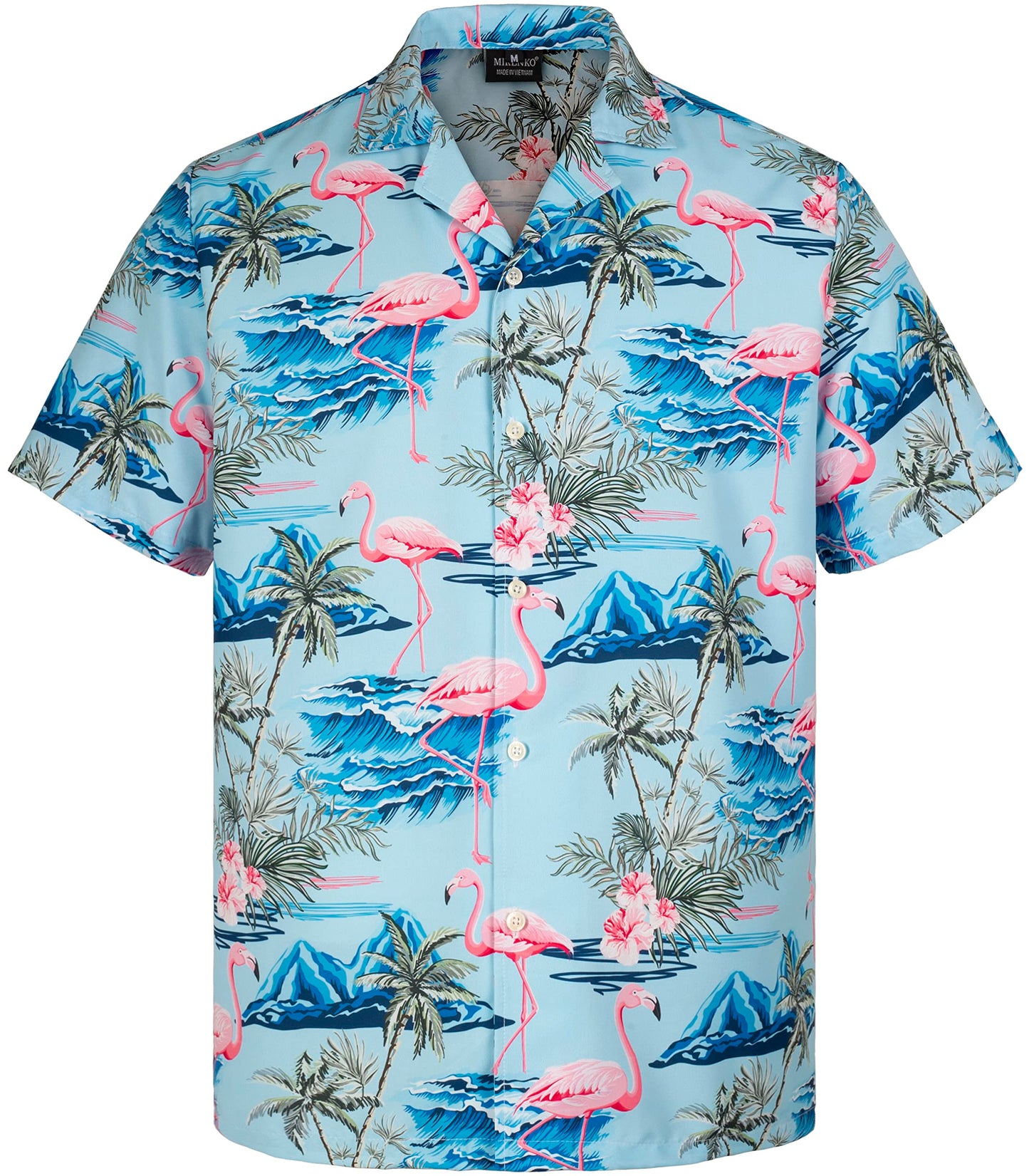 MIKENKO 80s 90s Hawaiian Shirt for Men Funny Button Down Shirt Big and Tall Short Sleeves Button Up Shirts for Men Women - Hawaiian Flair