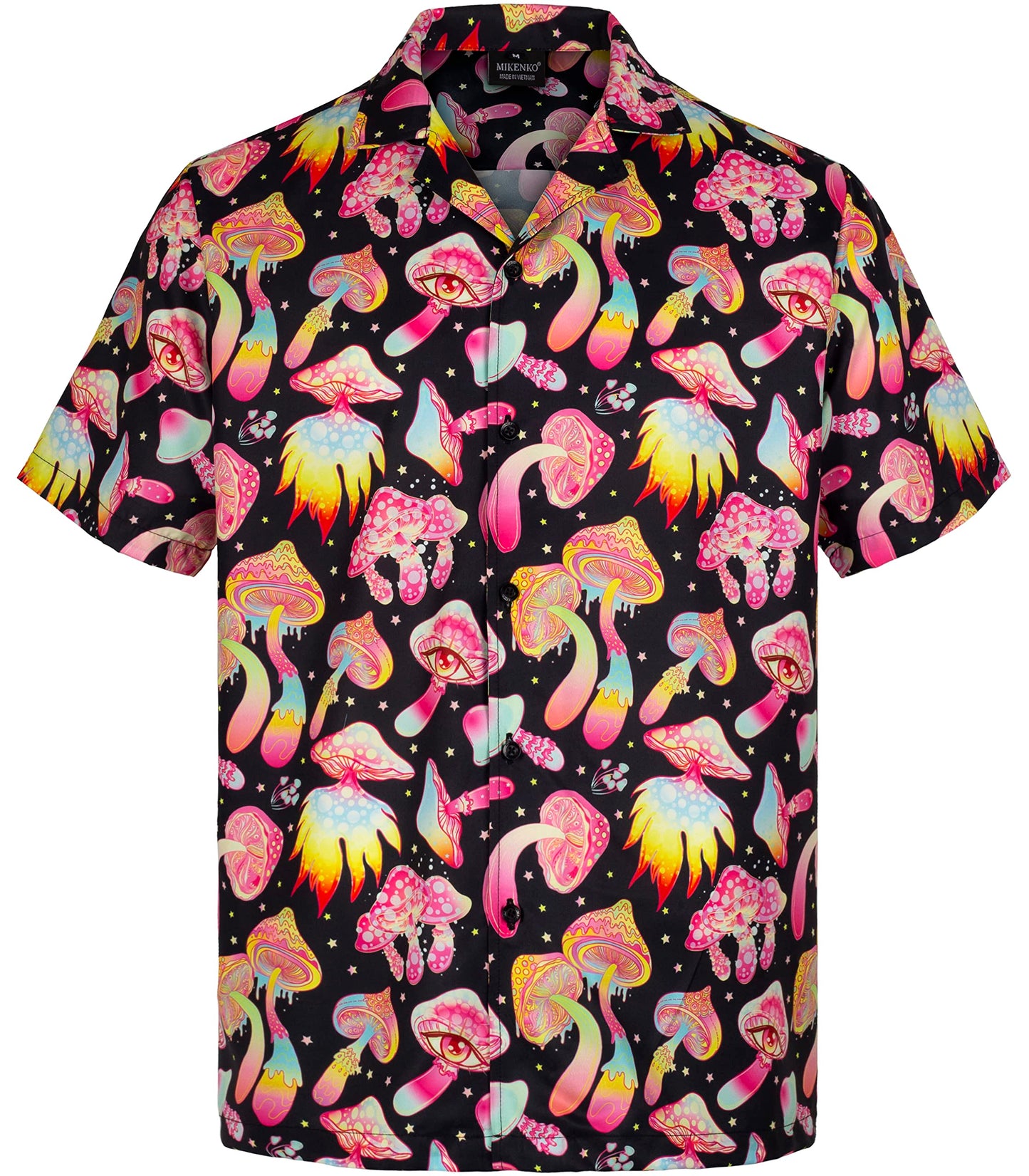 MIKENKO 80s 90s Hawaiian Shirt for Men Funny Button Down Shirt Big and Tall Short Sleeves Button Up Shirts for Men Women - Hawaiian Flair