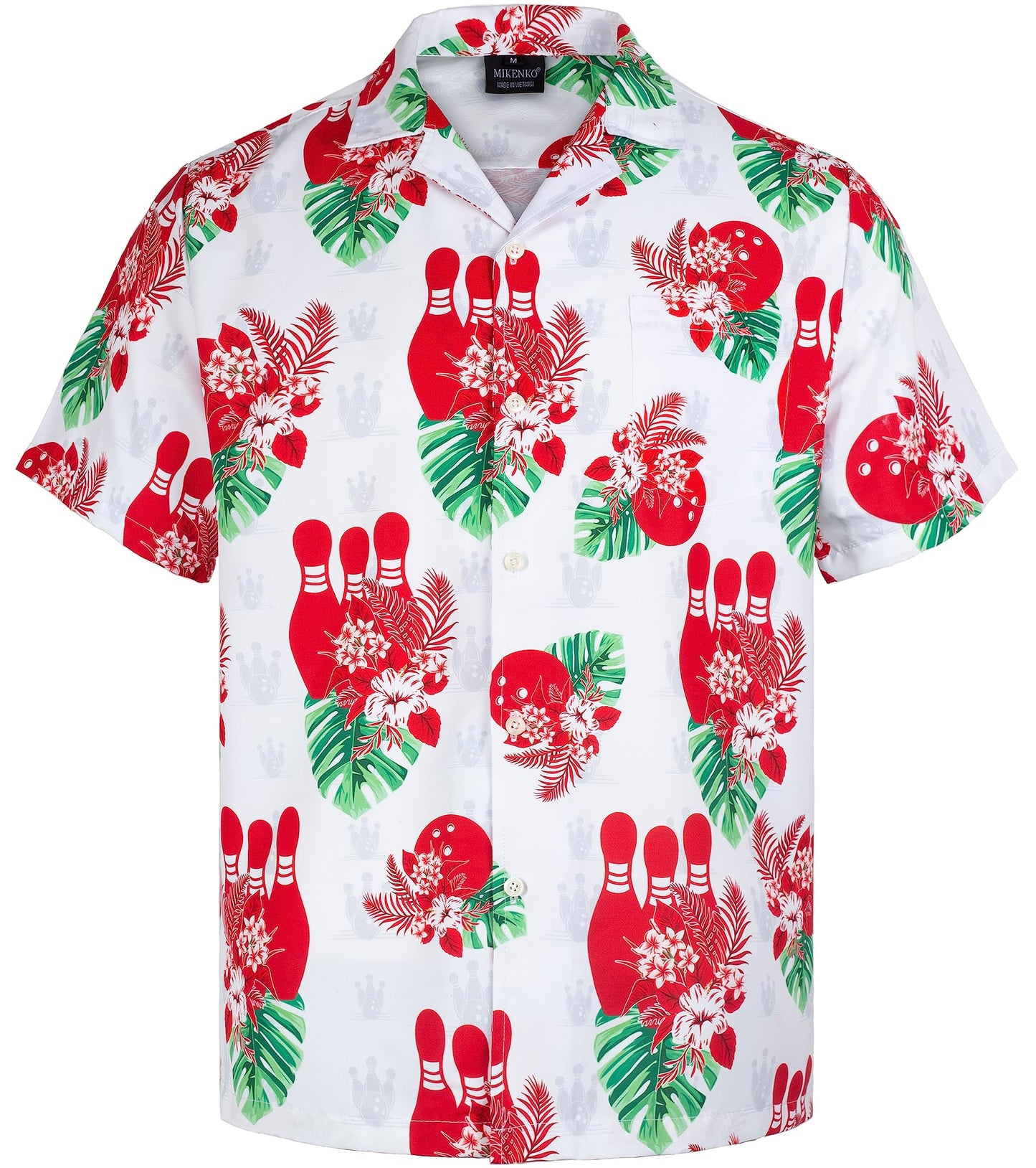 MIKENKO 80s 90s Hawaiian Shirt for Men Funny Button Down Shirt Big and Tall Short Sleeves Button Up Shirts for Men Women - Hawaiian Flair
