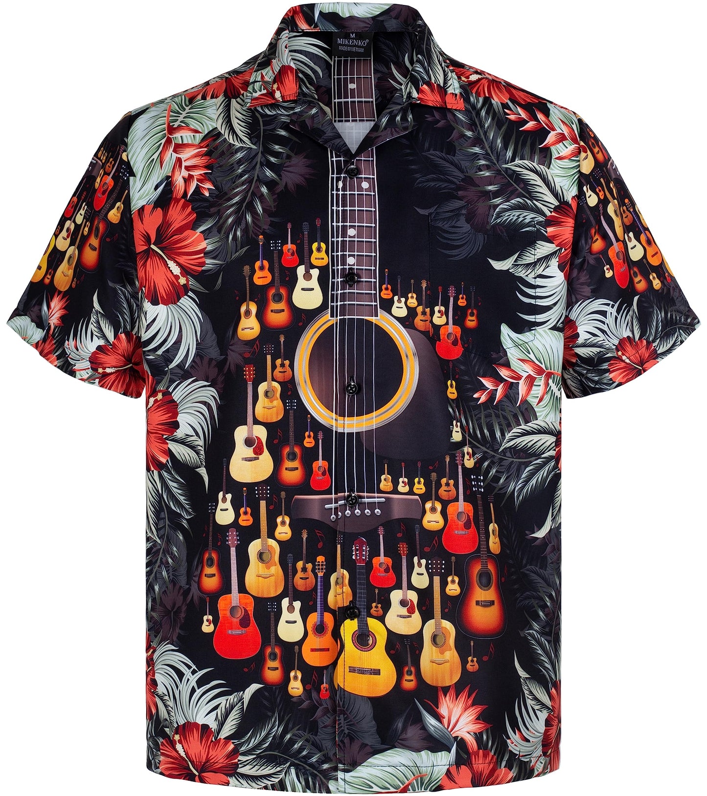 MIKENKO 80s 90s Hawaiian Shirt for Men Funny Button Down Shirt Big and Tall Short Sleeves Button Up Shirts for Men Women - Hawaiian Flair