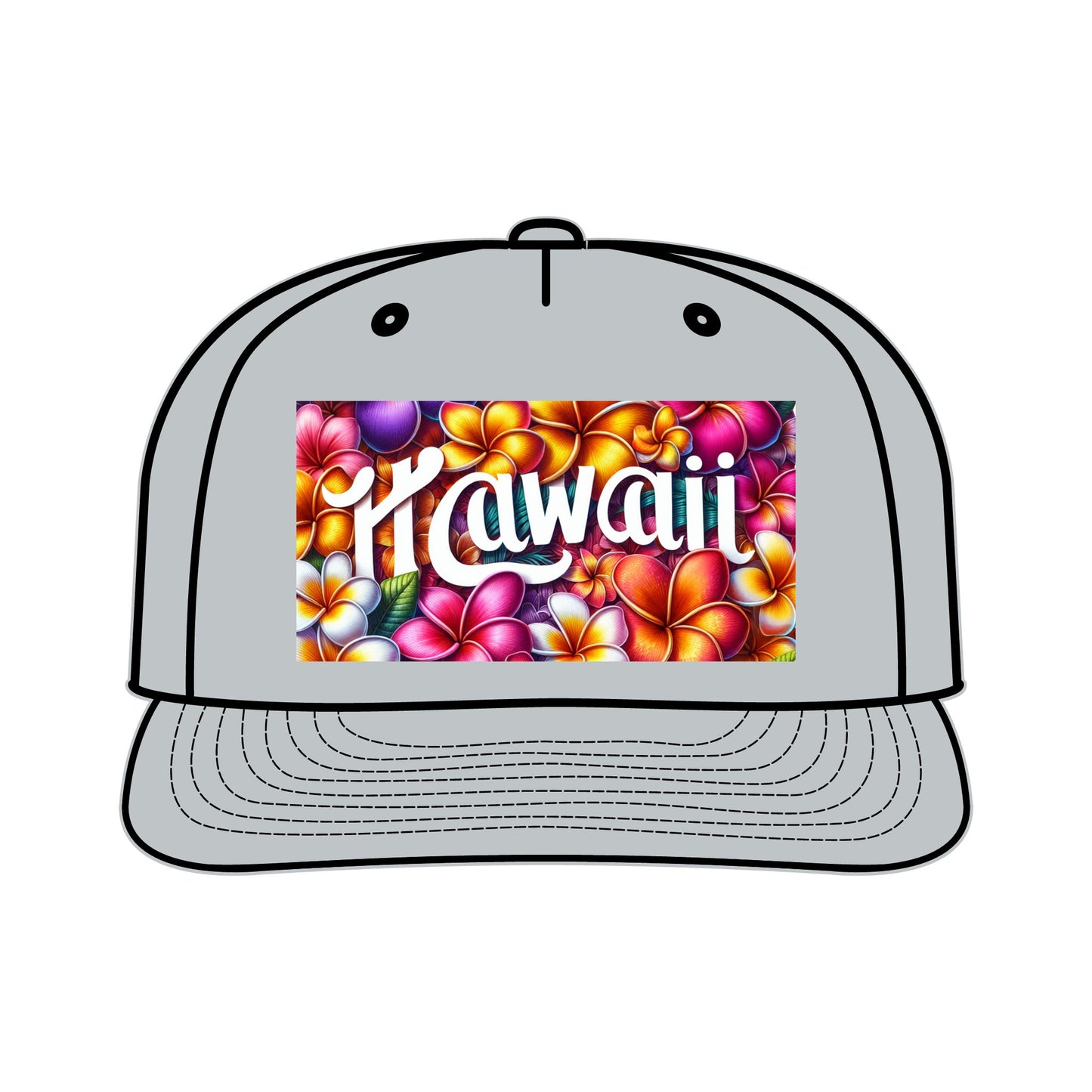 Hawaii Floral Surf Cap - Bright Tropical Style for Beach Days - Hawaiian Flair