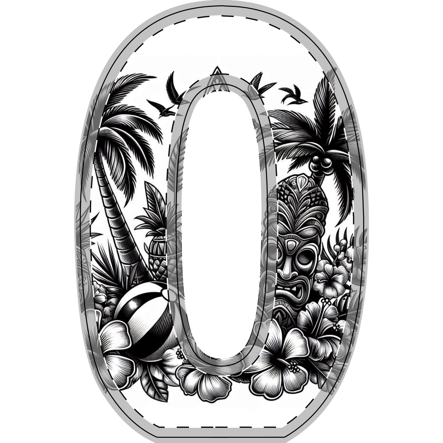 Tropical-Themed Wood Decor with Surfboard & Star Design - Hawaiian Flair