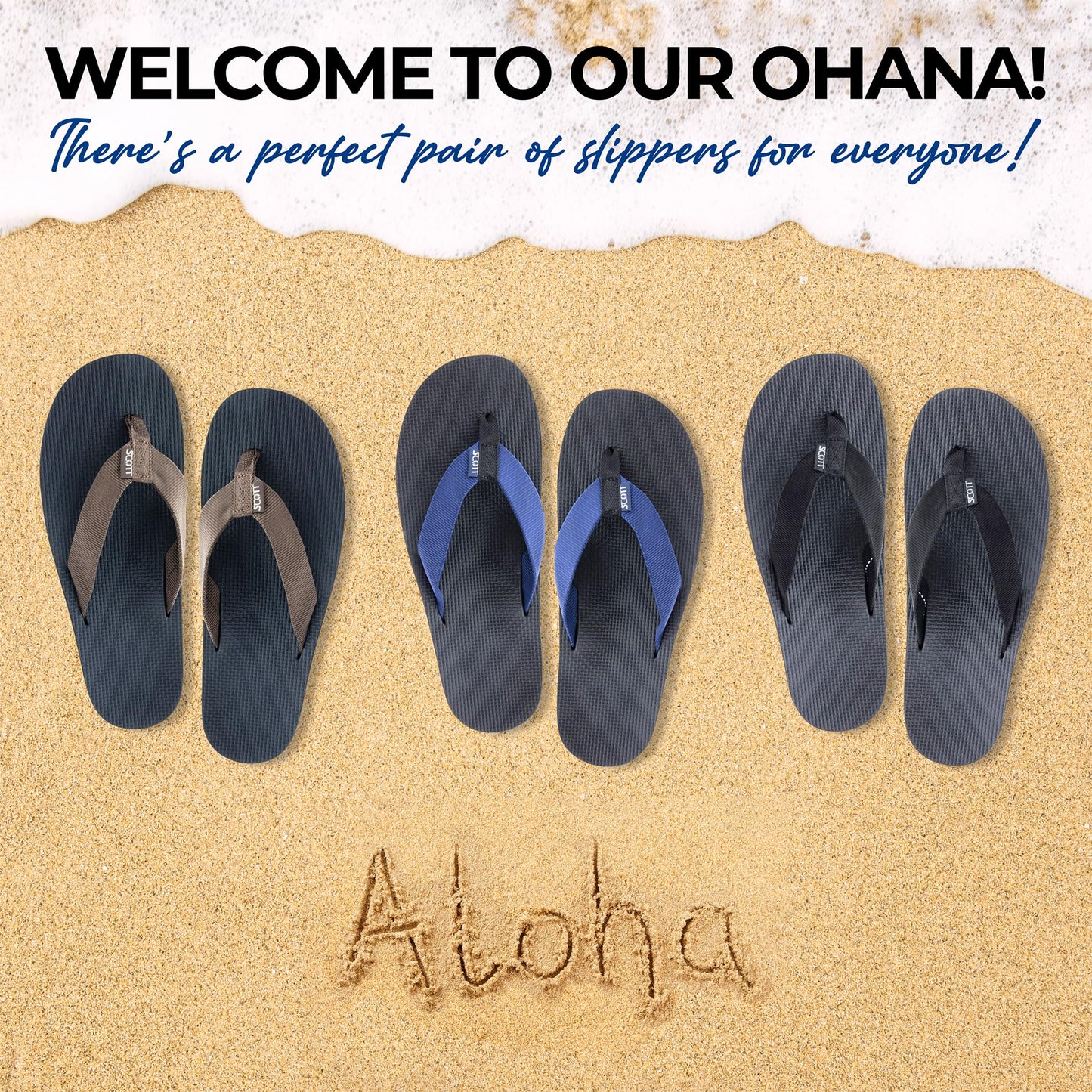Scott Hawaii Makaha Flip Flop | Custom Molded Outsole with Arch Support | Podiatrist Recommended - Hawaiian Flair