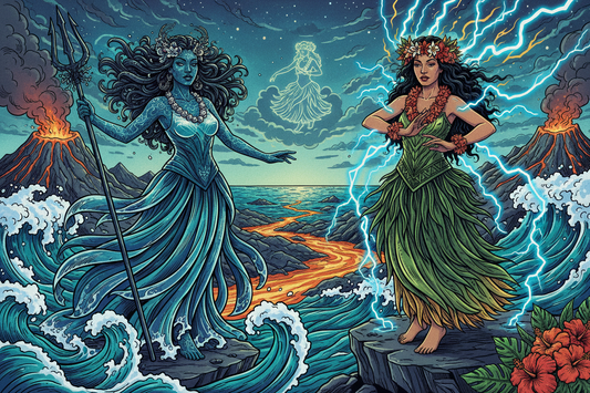 Nāmaka & Hiʻiaka: The Sisters of Pele and the Stories That Shaped the Islands