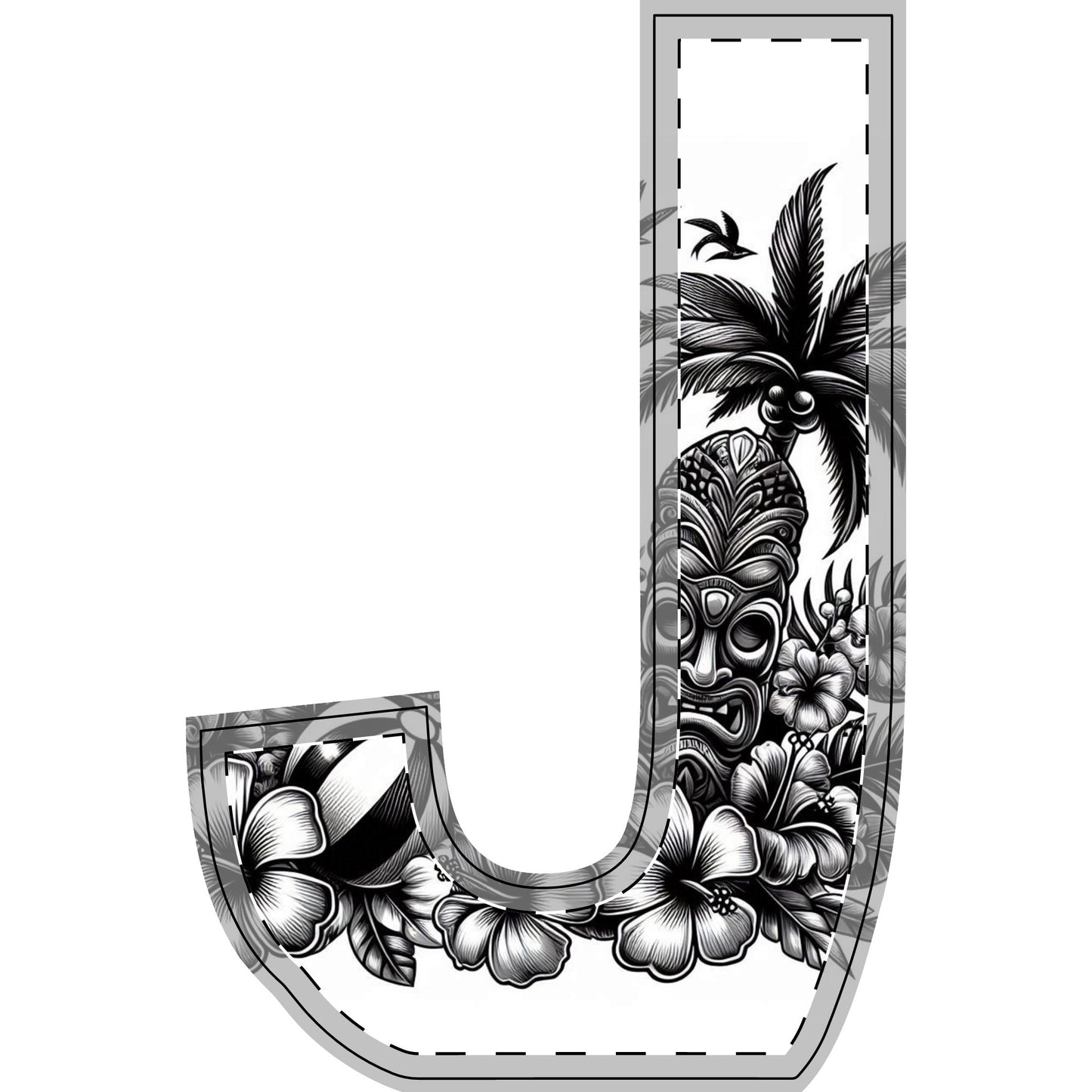Tropical-Themed Wood Decor with Surfboard & Star Design - Hawaiian Flair