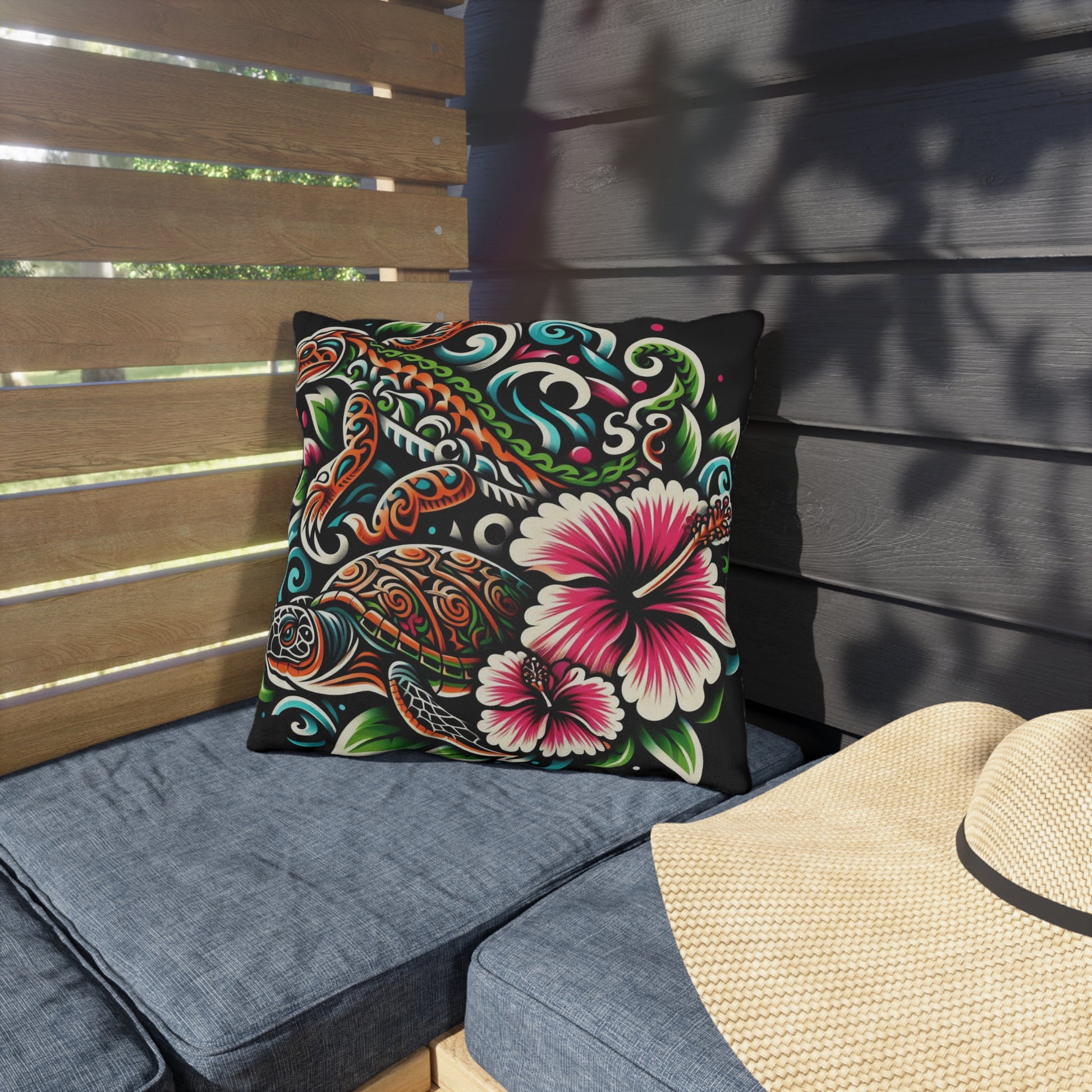 Tropical Outdoor Pillow - Colorful Hawaiian Design for Patio & Garden Decor - Hawaiian Flair