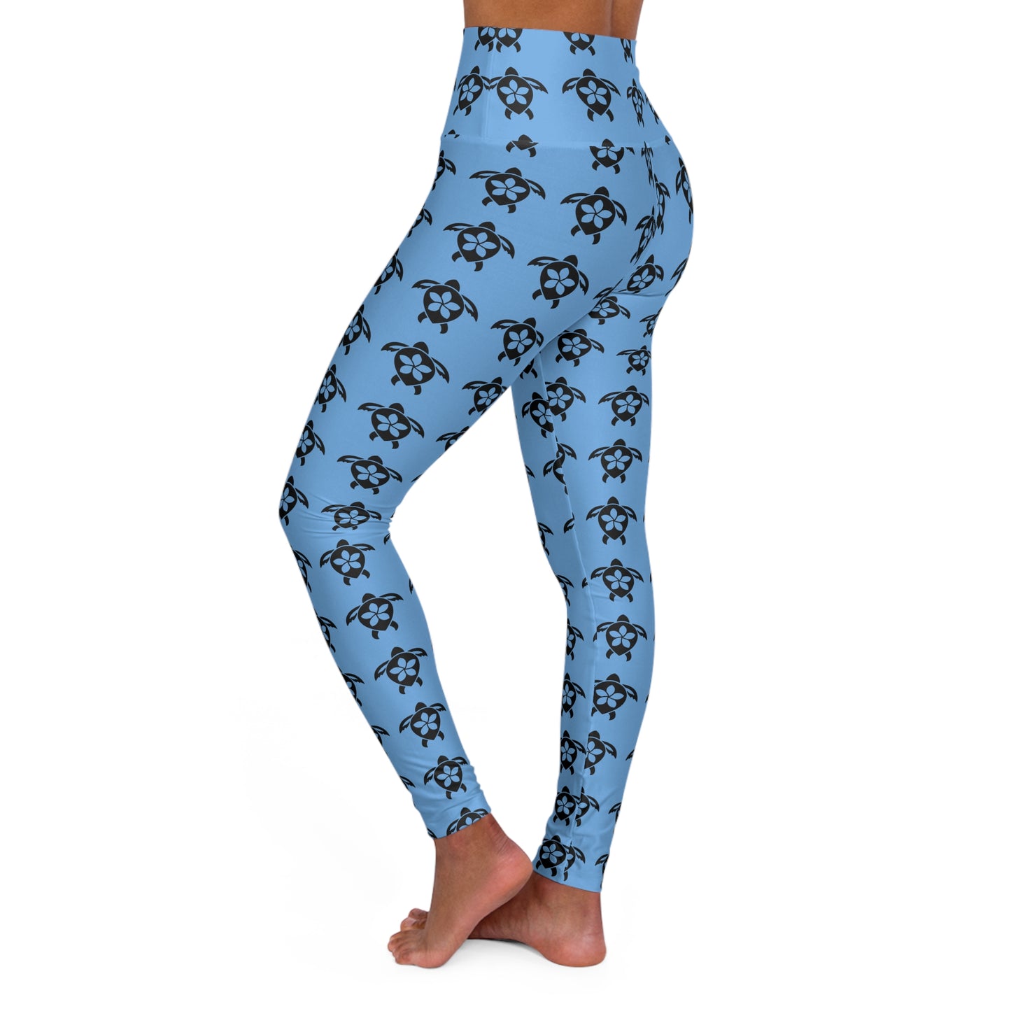 Tropical Floral High Waisted Yoga Leggings - Comfortable Activewear for Fitness and Wellness