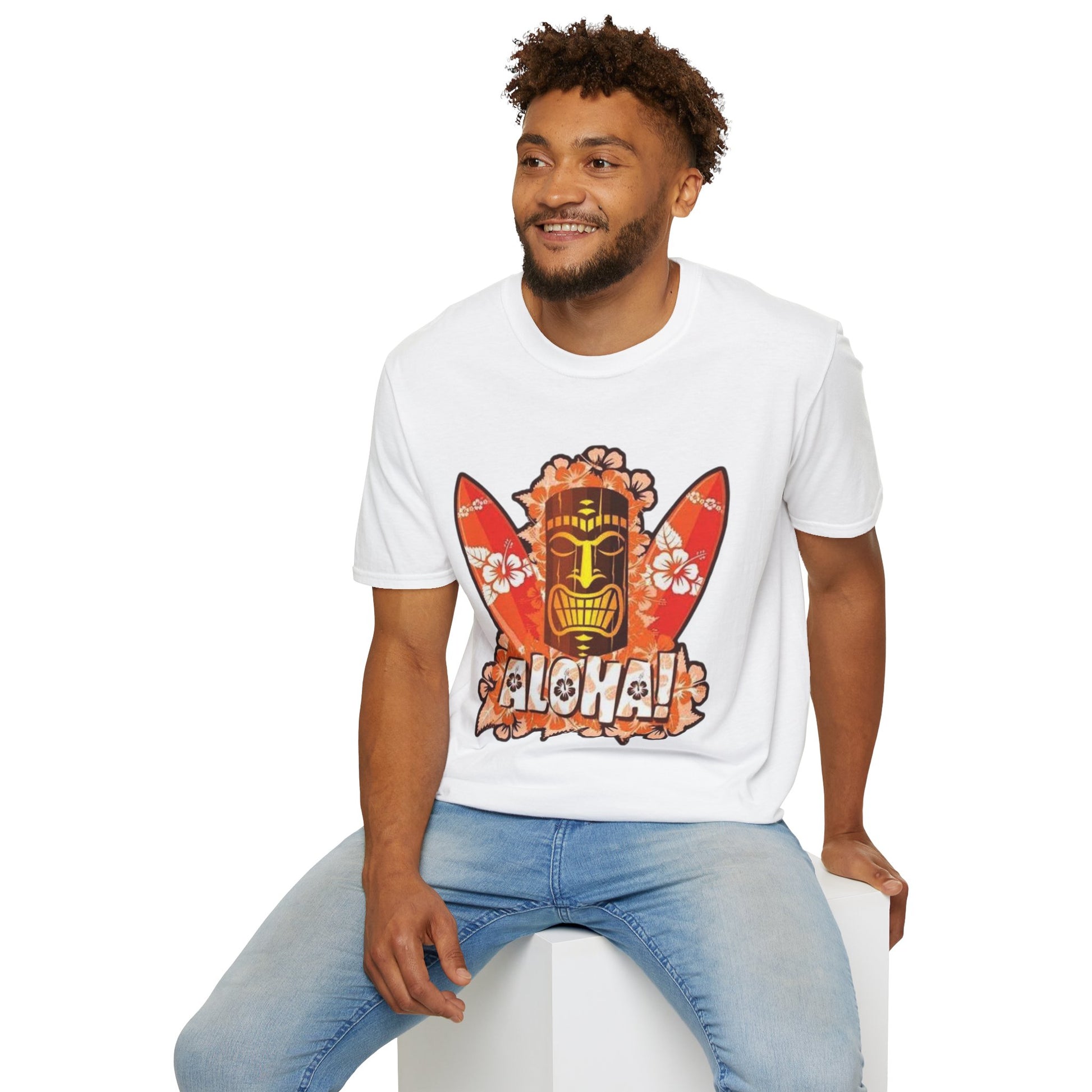 Aloha Tropical T-Shirt – Unisex Softstyle Tee for Summer Celebrations - Hawaiian Flair