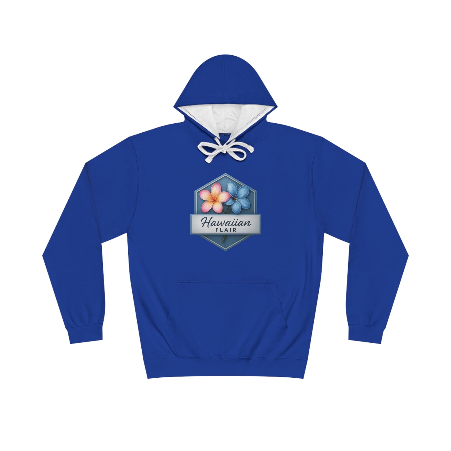Hawaiian Flair Unisex Varsity Hoodie, Casual Wear, Beach Vibes, Spring Fashion, Travel Essentials, Perfect Gift - Hawaiian Flair