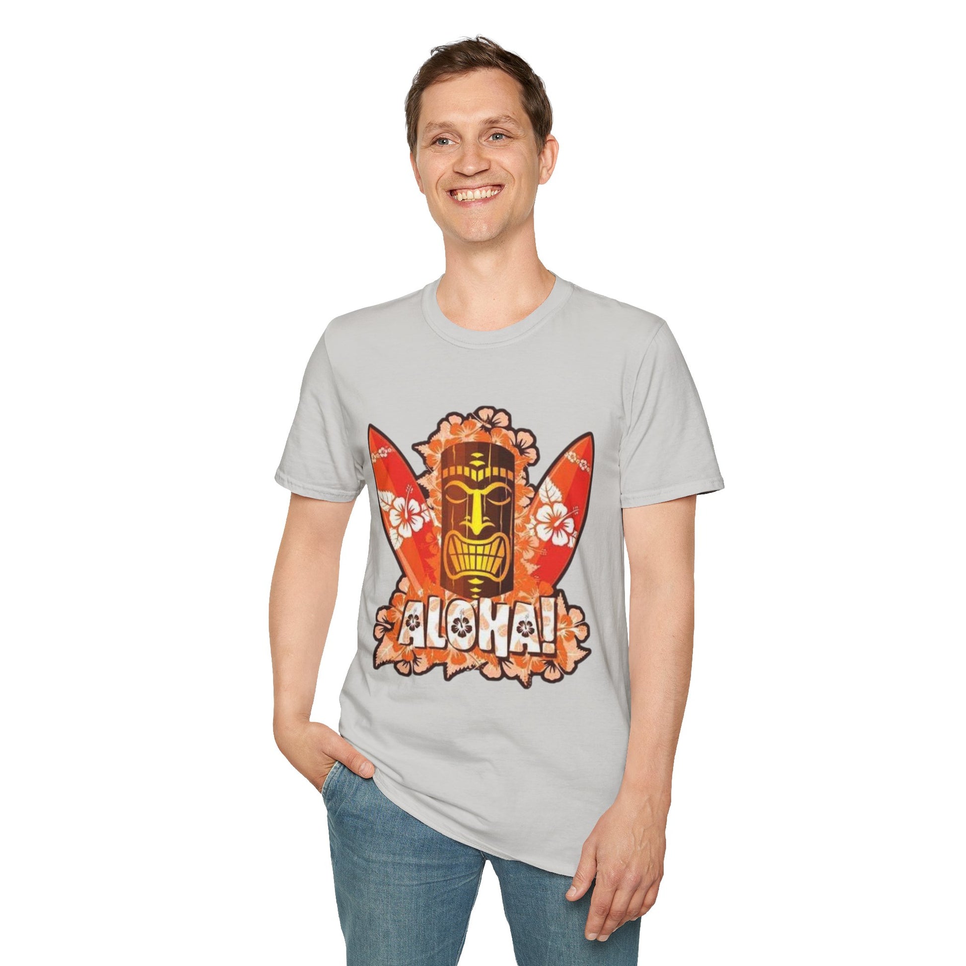 Aloha Tropical T-Shirt – Unisex Softstyle Tee for Summer Celebrations - Hawaiian Flair