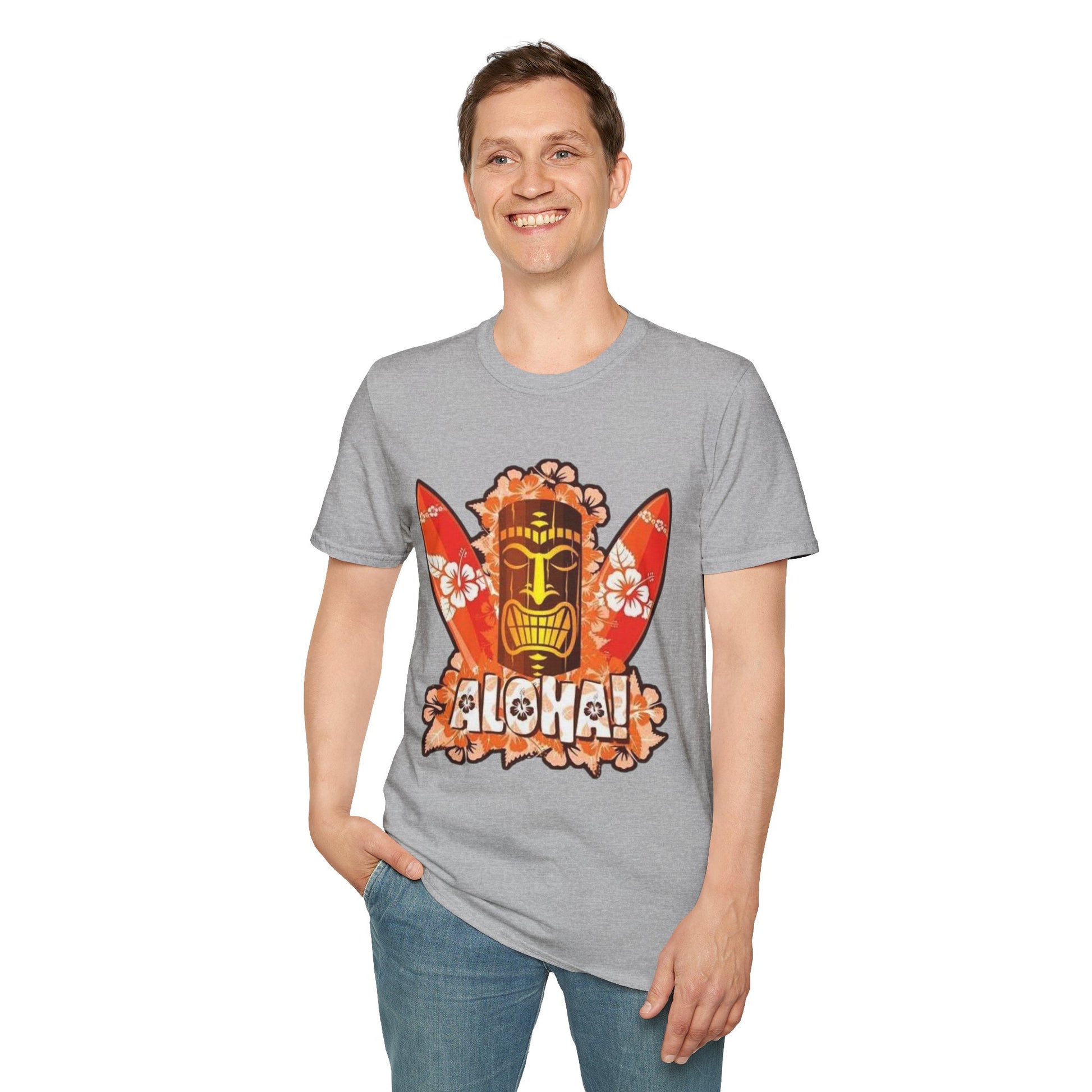 Aloha Tropical T-Shirt – Unisex Softstyle Tee for Summer Celebrations - Hawaiian Flair