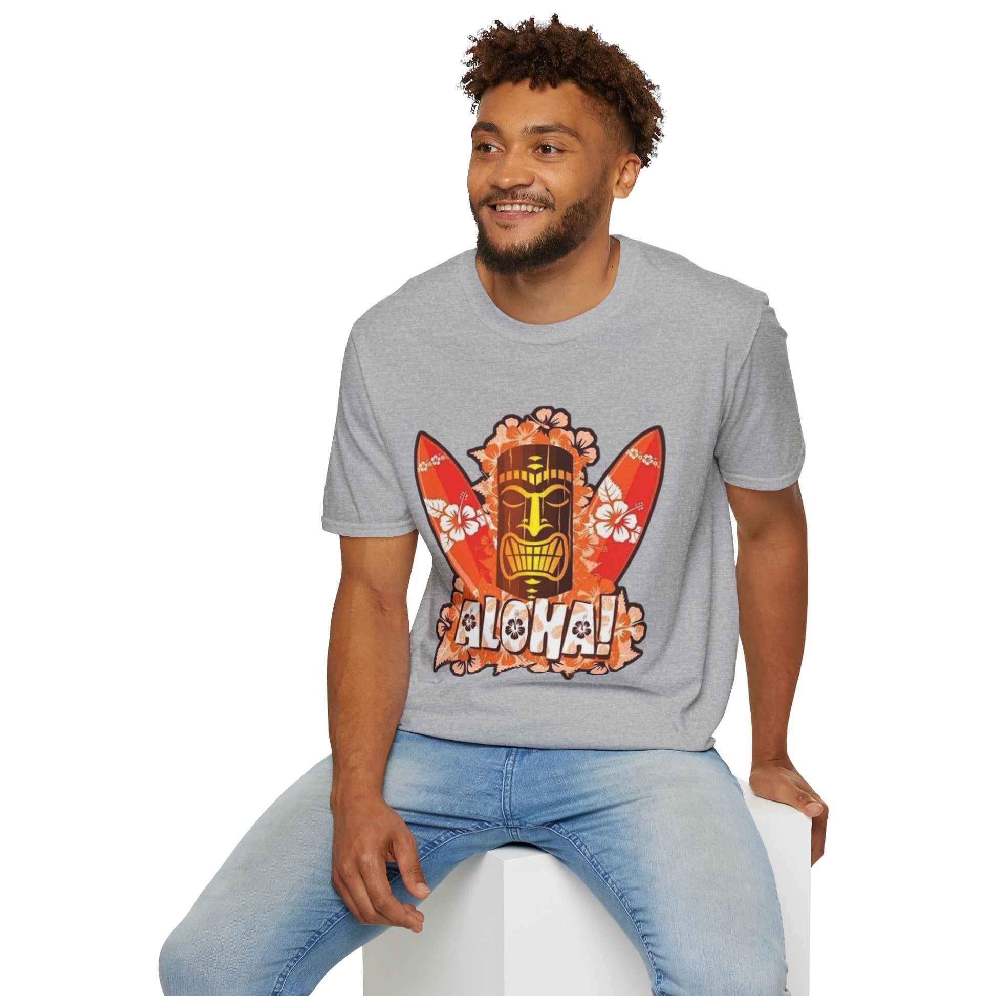 Aloha Tropical T-Shirt – Unisex Softstyle Tee for Summer Celebrations - Hawaiian Flair