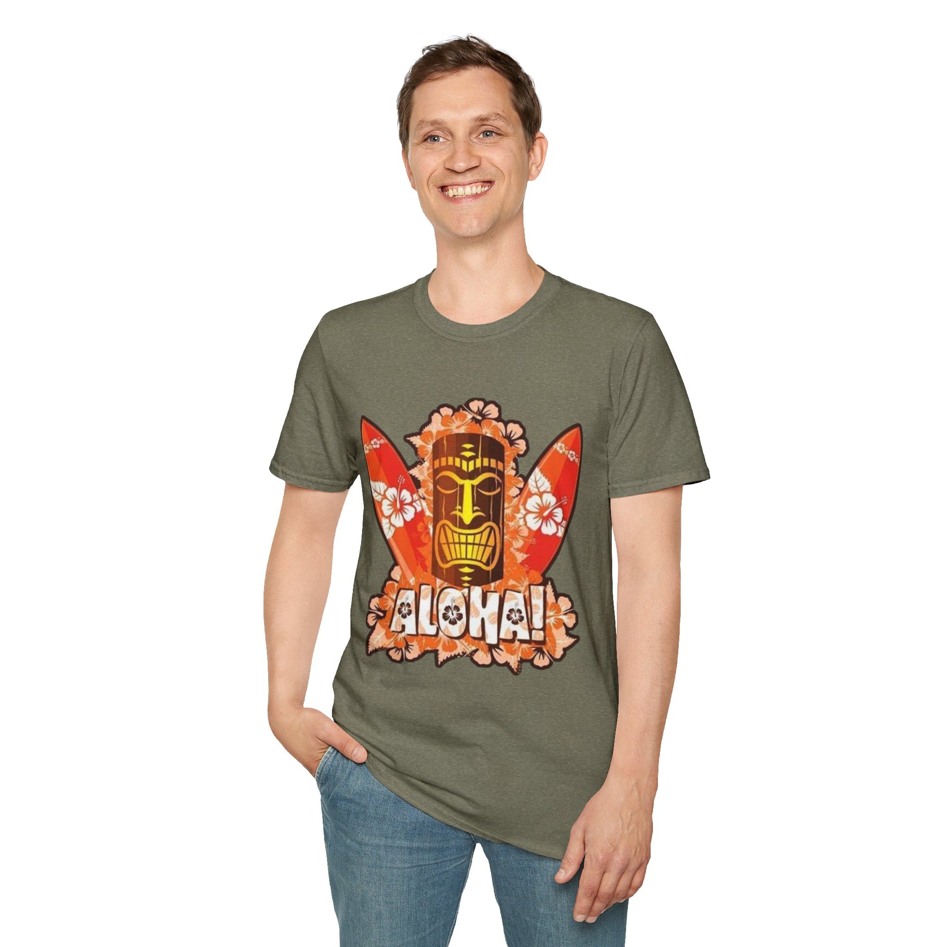 Aloha Tropical T-Shirt – Unisex Softstyle Tee for Summer Celebrations - Hawaiian Flair